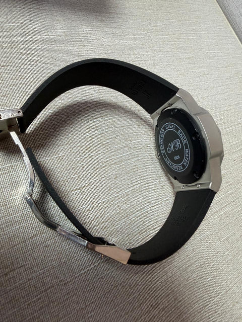 Hublot Classic Fusion Skeleton Automatic – Silver Case Black Strap